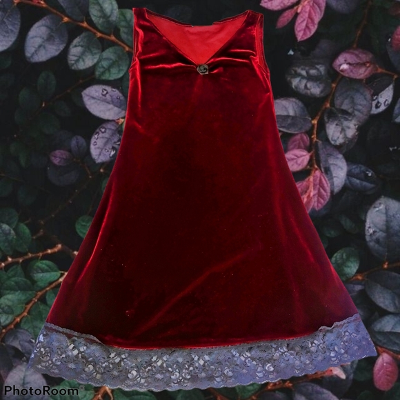 Vintage Dresses & Skirts - Vtg 90s velvet goth dress